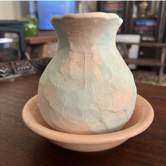 Vintage Ceramic Pitcher & Basin, Hand Decorated Vase - Picture 2 of 9